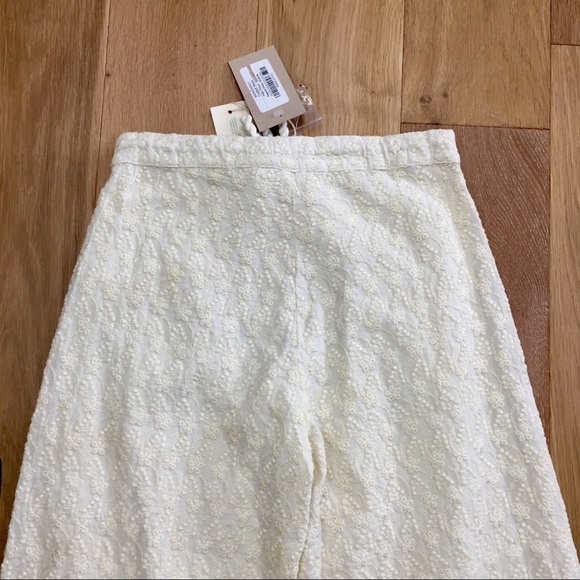 Sundance Solstice Culottes 100% Cotton High Waist Wide Leg Pants Embroidered 2 - Picture 10 of 12